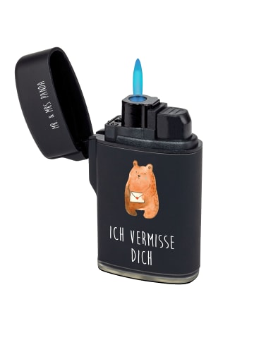 Mr. & Mrs. Panda sturmfeuerzeug Bär Vermissen mit Spruch in Schwarz