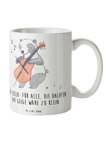 Mr. & Mrs. Panda Keramikbecher Zeichenllo Magie mit Spruch in Weiß