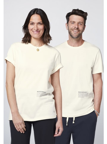 Detto Fatto T-Shirt mit Statement-Schriftzug in Weiß