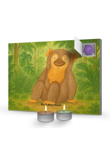 Mr. & Mrs. Panda adventskalender duftkerzen Affe Design ohne Spruch in Weiß