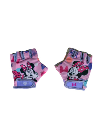 Disney Minnie Mouse Fahrradhandschuhe Kinder Mädchen Pink mit Klettverschluss in Lila