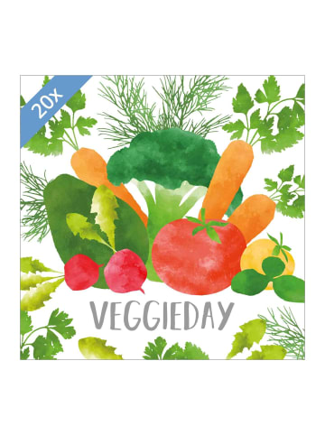 ppd 20er Set Papier Servietten 33 x 33 cm in VeggieDay