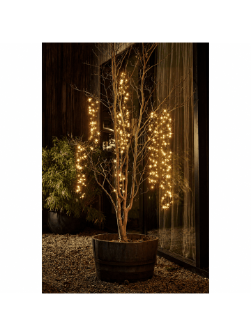LUMINEO Baumbeleuchtung "CLUSTER TWINKLE" 480 LED, 6 Licht-Stränge in Soft Gold