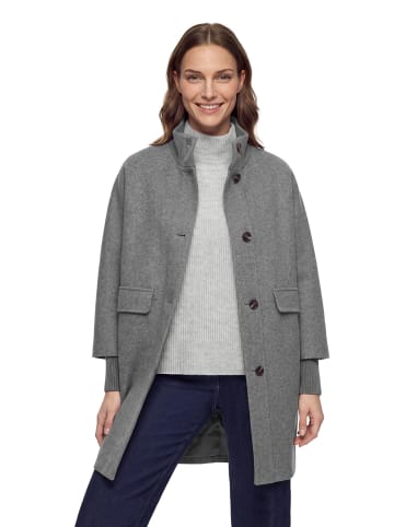 Betty Barclay Wollmantel mit Strickdetails in Hellgrau