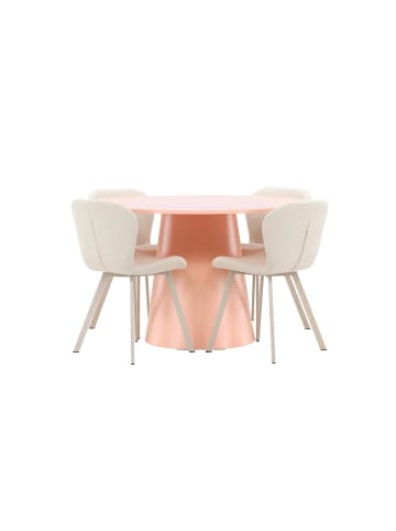 ebuy24 Essgruppe Lanzo Peach 120 x 120 cm