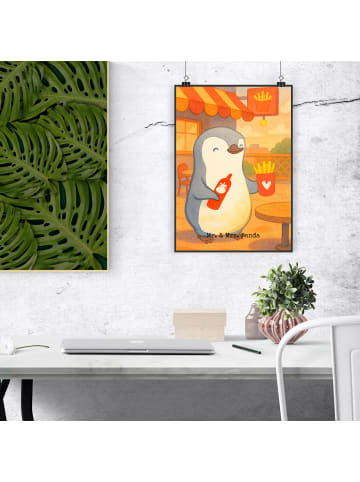 Mr. & Mrs. Panda Poster Pinguin Pommes Design ohne Spruch in Weiß