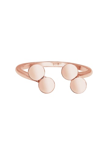 Elli Ring 925 Sterling Silber Geo, Kreis in Rosegold