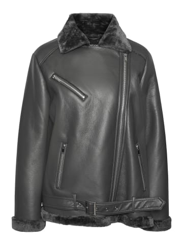 Pieces Kunstlederjacke in Magnet