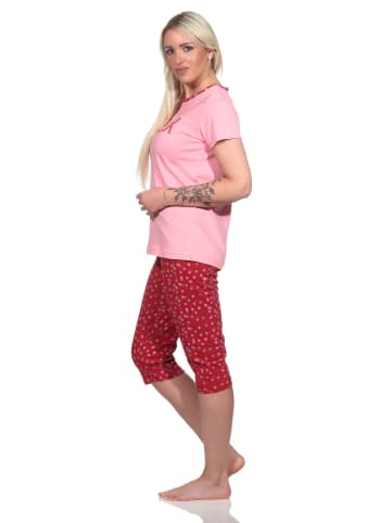 NORMANN Capri Pyjama Schlafanzug "RELAX" in rosa