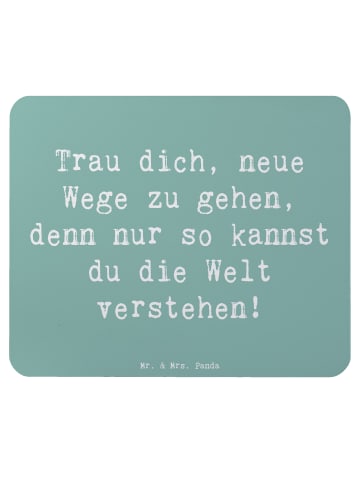Mr. & Mrs. Panda Mouse Pad Spruch Unbekannte Orte erkunden mit S... in Meeresbrise