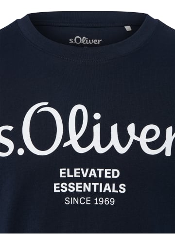 s.Oliver T-Shirt in marine weiß