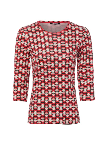 Olsen Langarmshirt Edda in rot beige