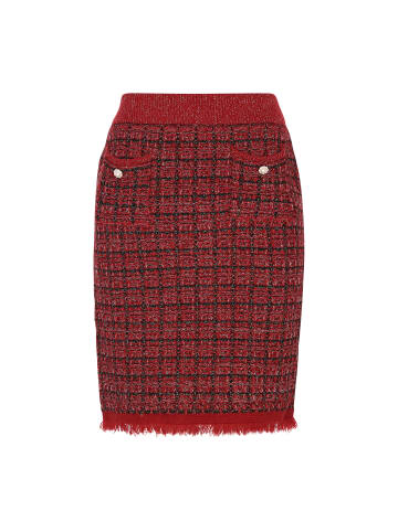 faina Women Skirt in burgundy black gold
