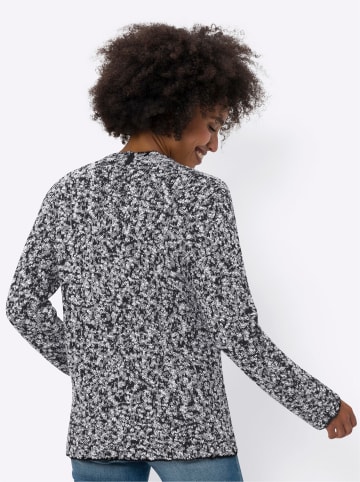 Heine Strickjacke in schwarz-ecru-gemustert