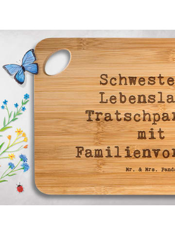 Mr. & Mrs. Panda Schneidebrett Spruch Schwestern Tratschpartner ... in Braun
