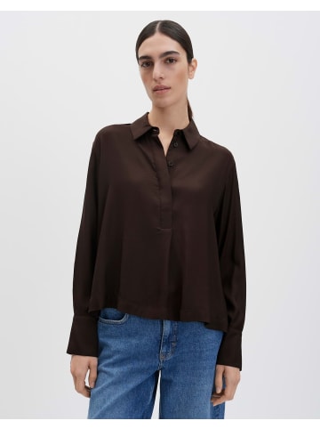 someday. Weite Bluse mit Hemdblusenkragen in Dark Espresso