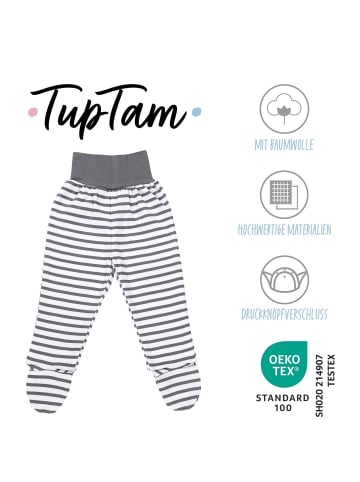 TupTam Baby Jungen Strampelhose mit Fuß 3er Pack in blau Modell 1