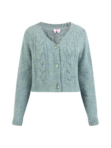 myMo Damen Cardigan in Blau Mint Melange
