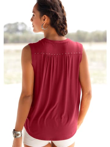 LASCANA Tanktop in dunkelrot