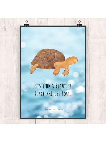 Mr. & Mrs. Panda Bild Schildkröte MHerzieren mit Spruch in OZeichenanblue