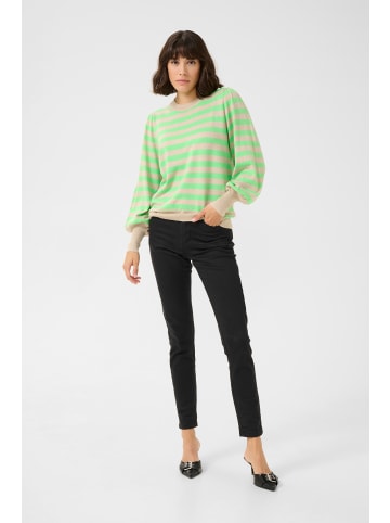 Kaffe Strickpullover KAlizzy in Feather Gray Mel./Green