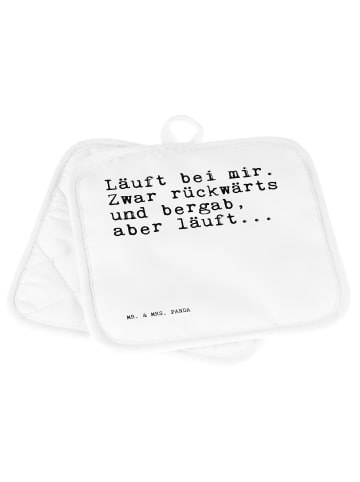 Mr. & Mrs. Panda Topflappen Läuft bei mir. Zwar... mit Spruch in Weiß