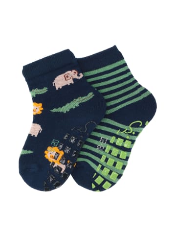 Sterntaler ABS Socken 2er-Pack Safari in marineblau