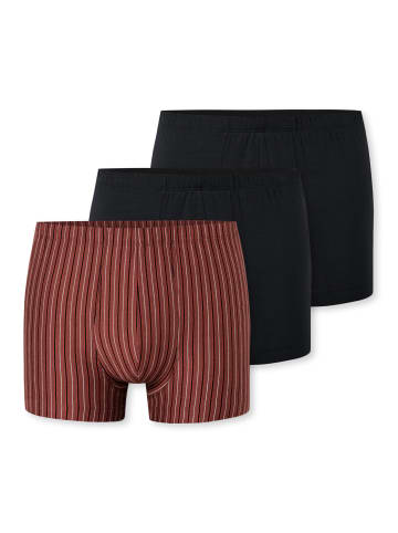 Schiesser Retro Short / Pant 95/5 Essentials - Cotton in Schwarz / rot