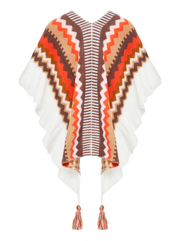 usha FESTIVAL Women Poncho in Rost Mehrfarbig