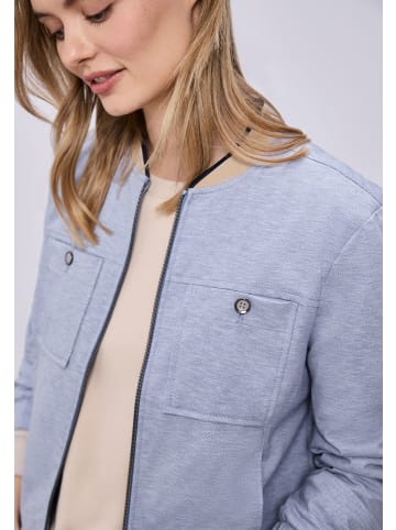 Street One Blouson im Melange-Look mit Zipper in Country Blue Mel.