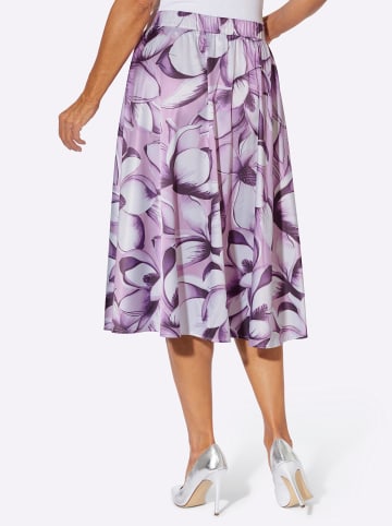 Sieh an! Schlupfrock in ecru-aubergine-bedruckt