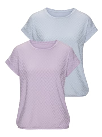 Vivance Kurzarmshirt in eisblau, lila