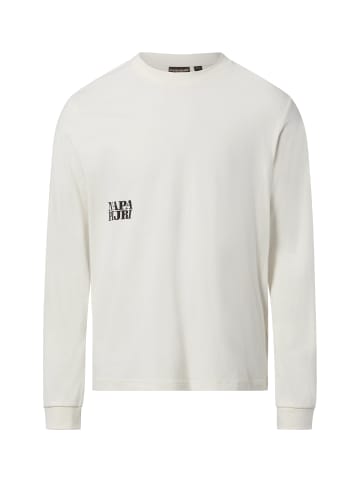 Napapijri Langarmshirt Lodestar in ecru mehrfarbig