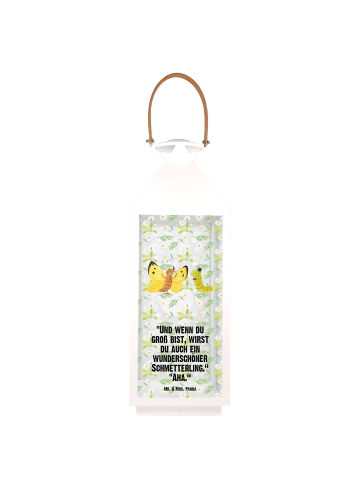 Mr. & Mrs. Panda Laterne Raupe Schmetterling mit Spruch in Transparent