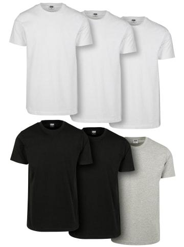 Urban Classics T-Shirt kurzarm in wht/wht/wht/blk/blk/gry