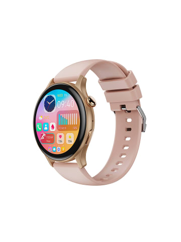 XO Smartwatch J6 Amoled - kompatibel mit Android und IOS in Rosegold