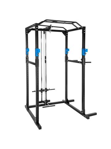 tectake Power Rack  136 x 142,5 x 215 cm, schwarz/blau