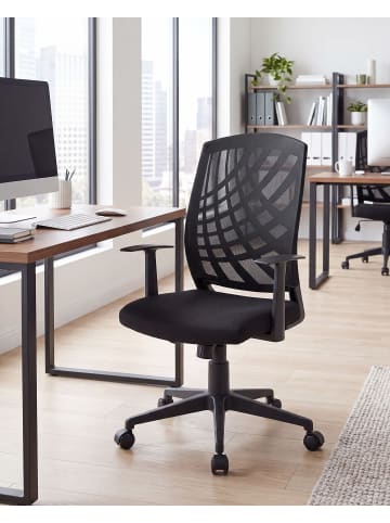 Beliani Bürostuhl BONNY in Schwarz - (W) 66 x (H) 97 x (L) 47 cm