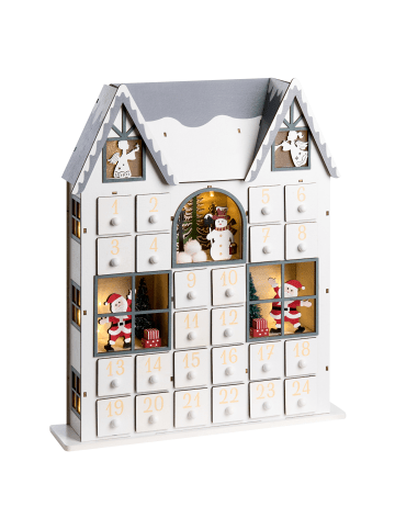 Beliani LED Deko FEMUND in Weiß - (W) 34 x (H) 40 x (L) 8 cm