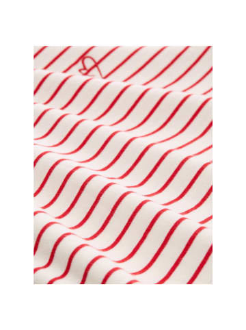 Tom Tailor Langarmshirt in red offwhite stripe