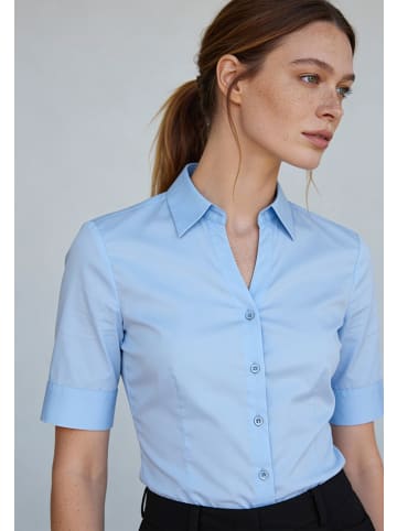 More & More Baumwollstretchbluse in italian blue