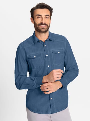 WITT WEIDEN Langarm-Hemd in jeansblau