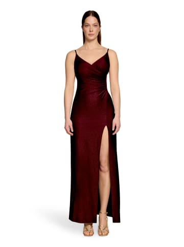 Vera Mont Abendkleid mit Seitenschlitzen in Dark Red/Grey