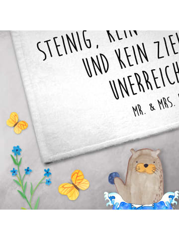 Mr. & Mrs. Panda Handtuch Igel Liebe mit Spruch in Weiß