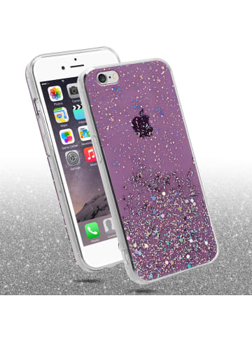 cadorabo Hülle für Apple iPhone 6 / 6S Glitter in Lila mit Glitter