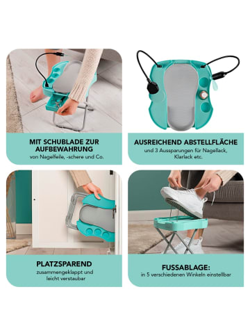 MAXXMEE Fußstütze Pediküre Salon Step - mint/weiß