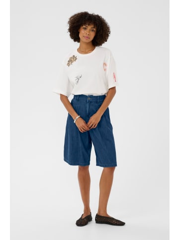 CULTURE Shorts CUlava Loose fit in Dark Blue Wash