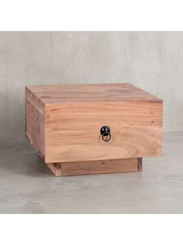KADIMA DESIGN Design Nachttisch MUMBAI Massiv-Holz 40x40x25 cm in Akazie