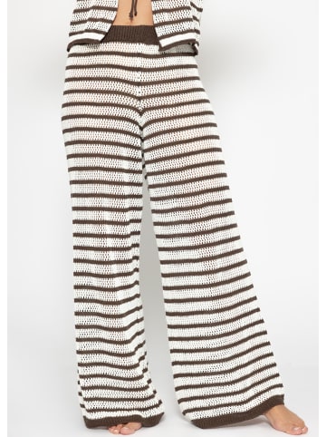 SASSYCLASSY Strickhose mit geradem Bein in Offwhite