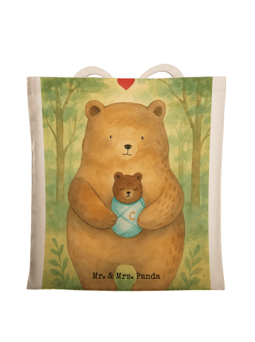 Mr. & Mrs. Panda Tasche Bär Baby Design ohne Spruch in Weiß